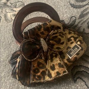 Leopard color hand bag